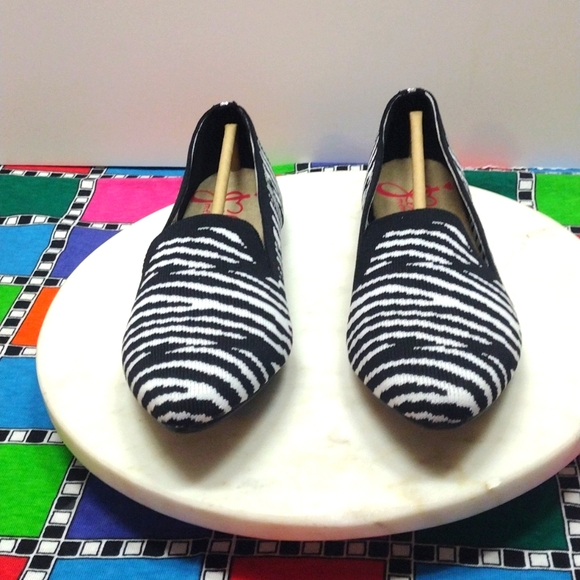 Jellypop Shoes - Jellypop Shoe Marrianne Zebra Knitted Women Flats 6.5M (MZK #4-Yellow)